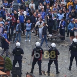 Fans Fight Before Conference League Final Police Make Arrests