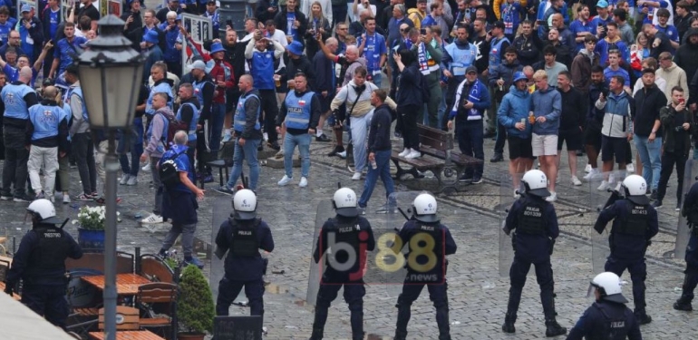 Fans Fight Before Conference League Final Police Make Arrests