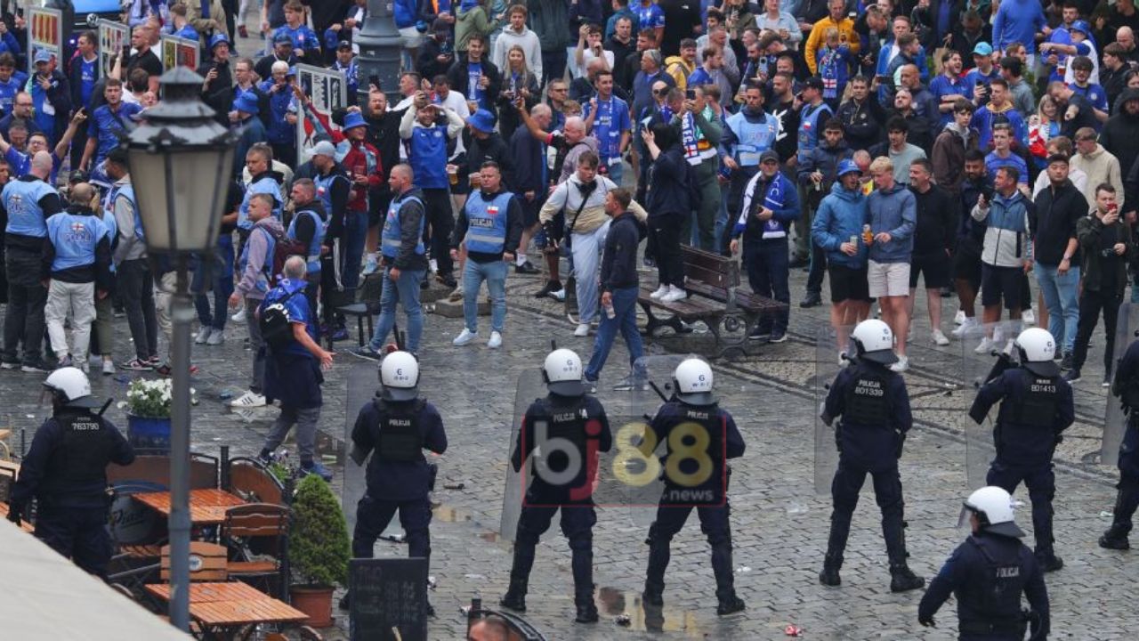 Fans Fight Before Conference League Final Police Make Arrests